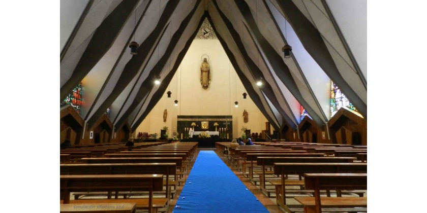 Un ejemplo de iglesia modernista para celebrar una boda.