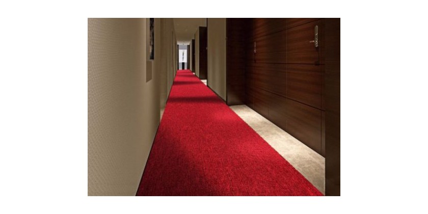 Alfombras para pasillos rojas en hoteles