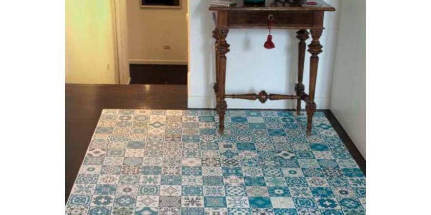 Pavimento de pvc decorativo efecto hidráulico para el hogar.